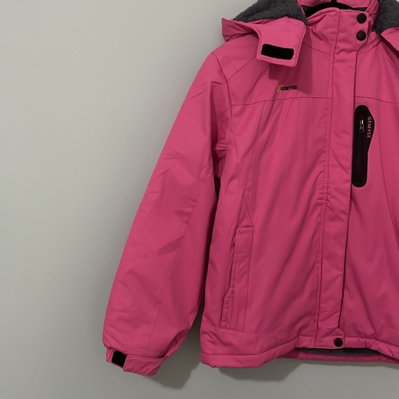 GEMYSE Jacket Girl's Large Pink Waterproof Ski Snow Hooded Fleece Lined Winter - Picture 8 of 17